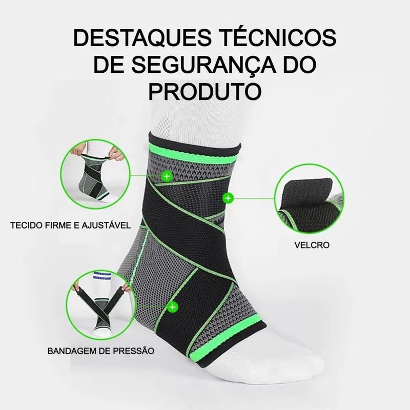 Movix - Tornozeleira de Compressão Ajustável [ESQUEÇA AS DORES OU INSTABILIDADES]