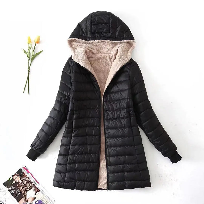 Winter Jacket - Jaqueta Feminina Peluciada com Capuz