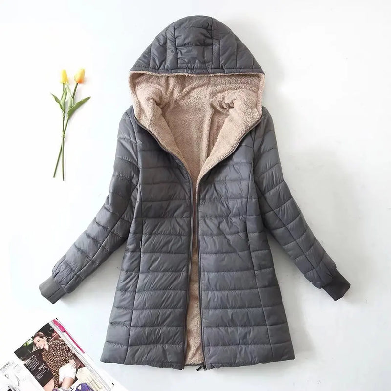 Winter Jacket - Jaqueta Feminina Peluciada com Capuz