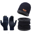 Kit Inverno Completo: Gorro Térmico com Cachecol e Luvas Pretas - FrostSet [ENFRENTE O FRIO COM ESTILO E CONFORTO]