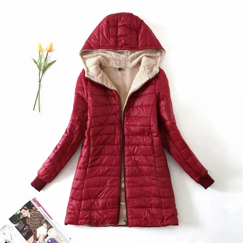 Winter Jacket - Jaqueta Feminina Peluciada com Capuz