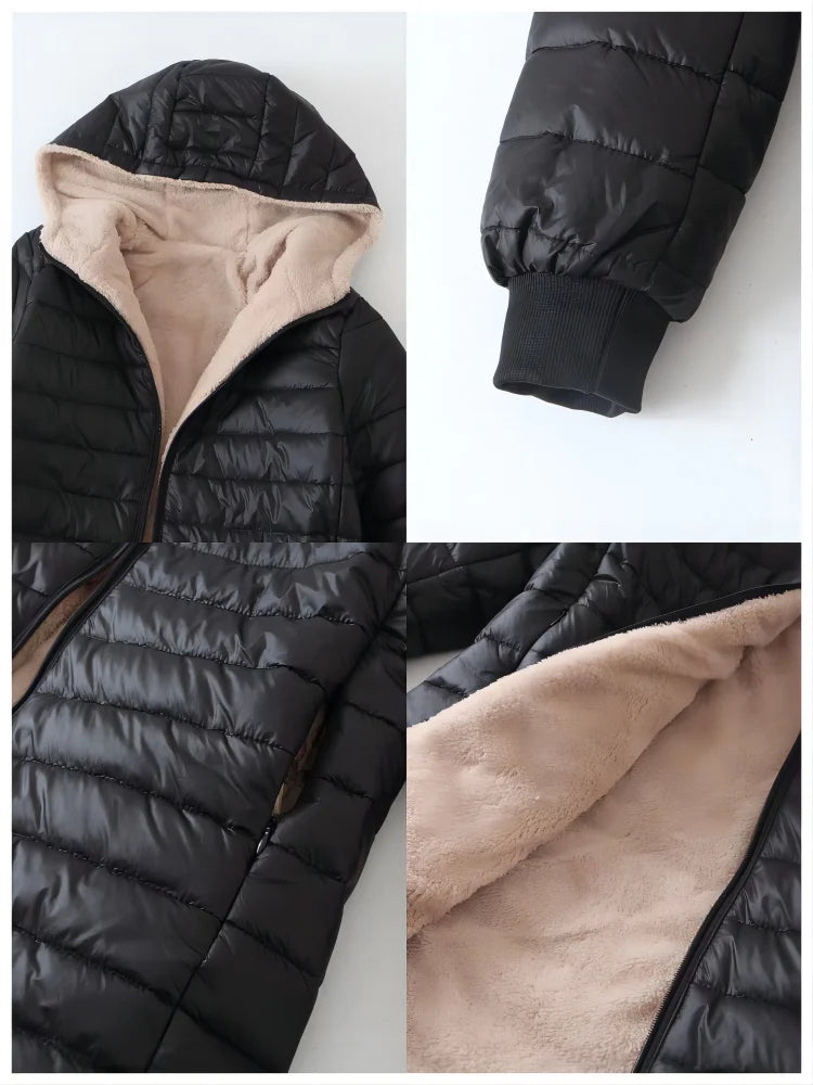 Winter Jacket - Jaqueta Feminina Peluciada com Capuz