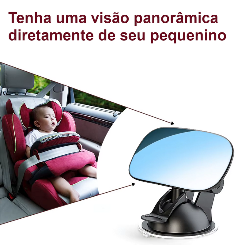 Espelho Auxiliar de Monitoramento de Bebê SafeView - Segurança Total, Visão Clara do seu Bebê